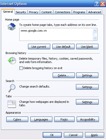 Đặt Google làm trang chủ cho Internet Explorer, Firefox, Chrome